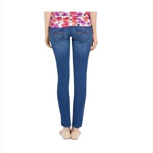 Oh Baby Motherhood Maternity Med Wash Belly Band 5 Pockets Skinny Jeans Sz L New